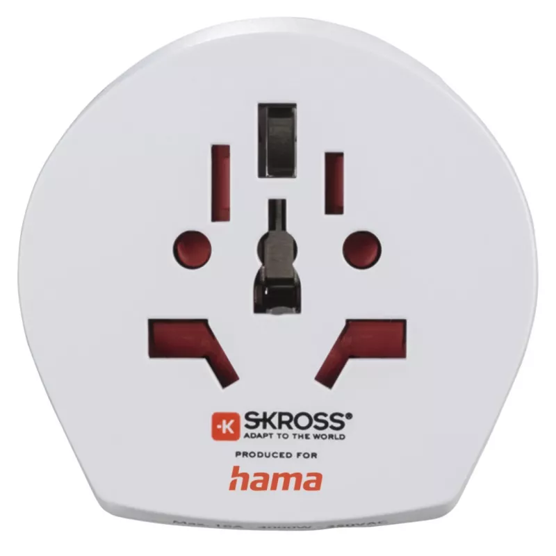 Hama World Travel Pro Light USB power plug adapter Universal White
