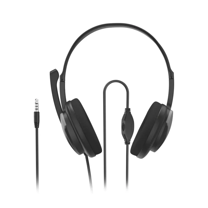 Hama HS-P100 V2 Headset Wired Head-band Office/Call center Black, Silver