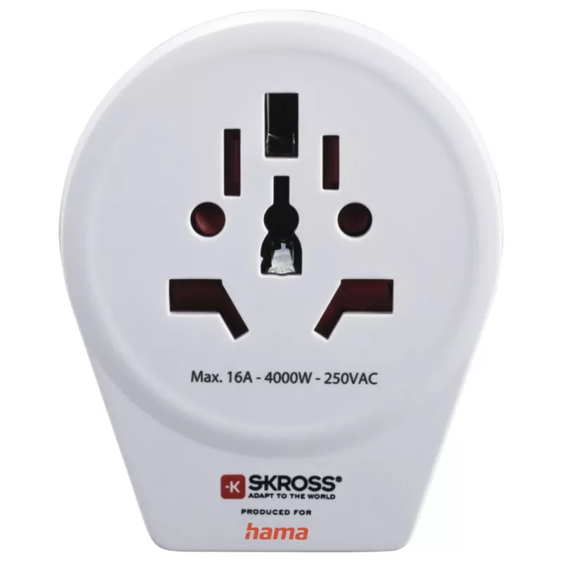 Hama World to Europe USB power plug adapter Universal White