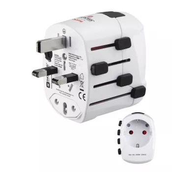 Hama World Travel Pro power plug adapter Universal White