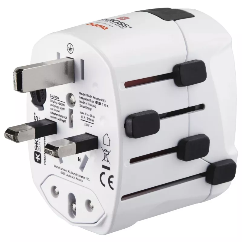 Hama World Travel Pro power plug adapter Universal White