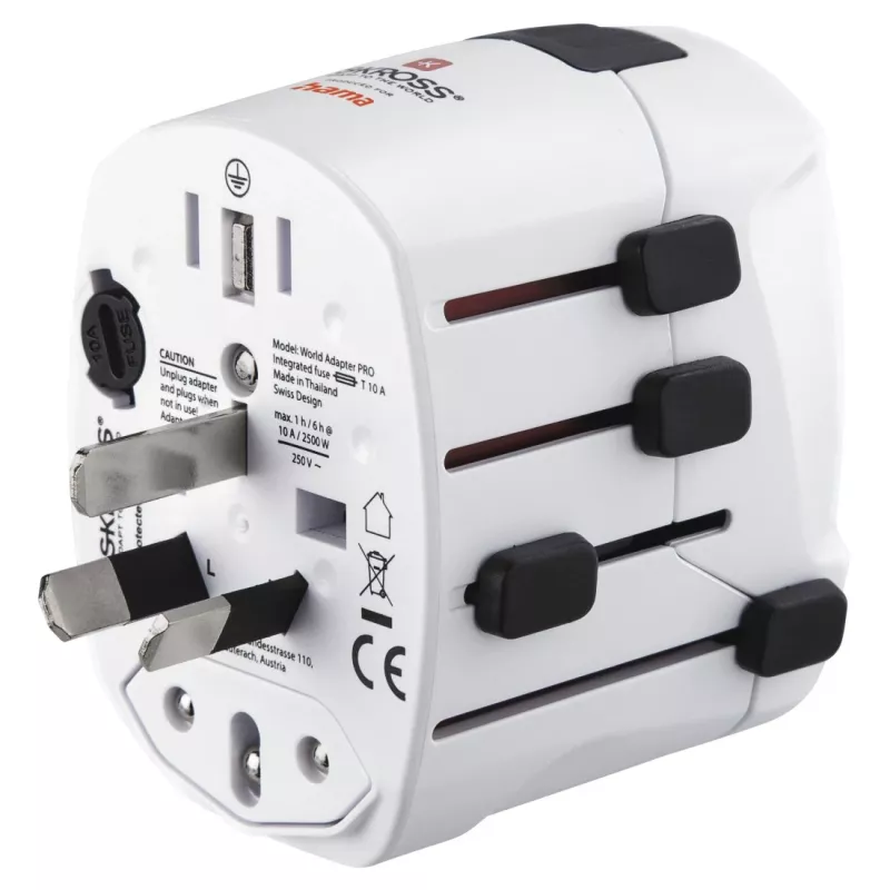 Hama World Travel Pro power plug adapter Universal White