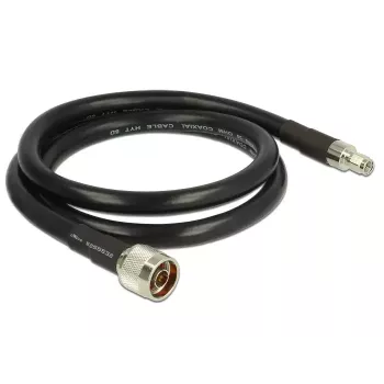 Coaxial Cable DeLOCK 1m N/RP-SMA CFD400 LLC400 Black