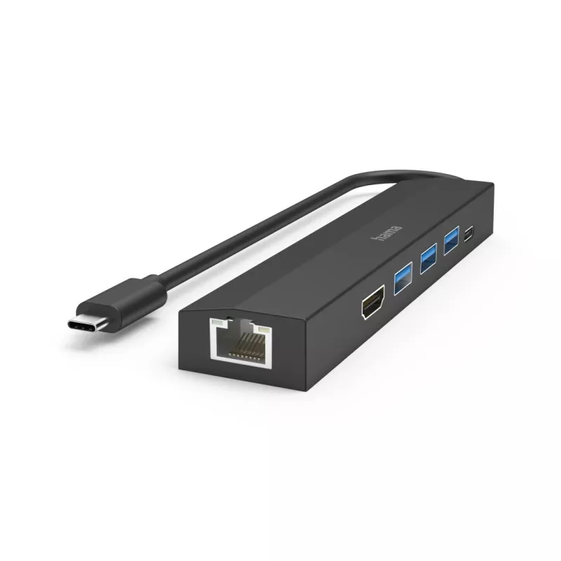 Hama 00200144 interface hub USB 3.2 Gen 1 (3.1 Gen 1) Type-C 5000 Mbit/s Black