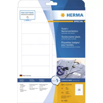 Self-adhesive label HERMA 4588 Rounded rectangle Removable