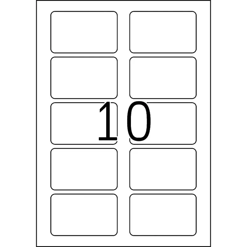 Self-adhesive label HERMA 4587 Rounded rectangle Removable White