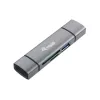 Equip Card Reader with USB 3.0 Hub, OTG, MicroSD (TransFlash), MicroSDHC, SD, SDHC, Grey, CE & RoHS, USB 3.2 Gen 1 (3.1 Gen 1) Type-A/Type-C, 202 mm, 12 mm