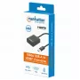Manhattan USB-A to HDMI Cable, 1080p@60Hz, Converts USB 3.2 Gen1 (aka USB 3.0) signal to HDMI, 15cm, Black, Male to Female, Three Year Warranty