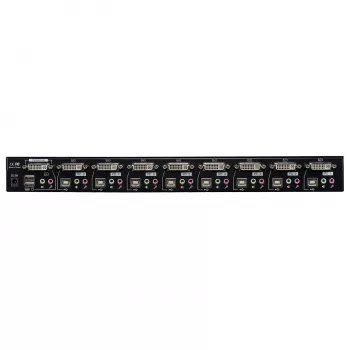 Lindy 8 Port DVI-I Single Link, USB 2.0 and Audio KVM Switch Pro