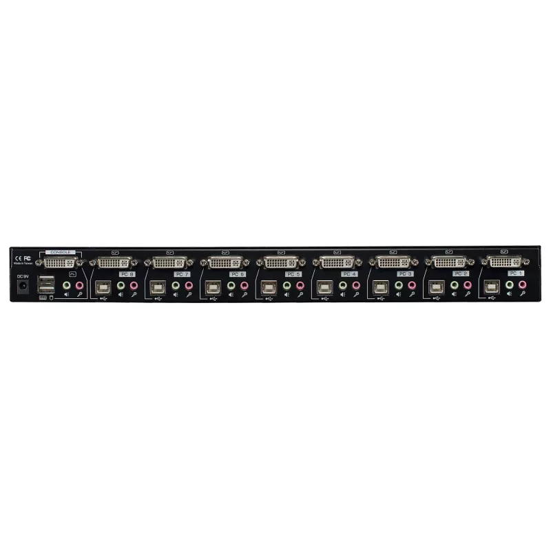 Lindy 8 Port DVI-I Single Link, USB 2.0 and Audio KVM Switch Pro