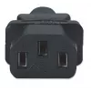 Manhattan Mains Power Cord/Cable, Euro 2-pin plug (CEE 7/4 Schuko) to C13 Female (kettle lead), 1.8m, 16A, Black, Lifetime Warranty