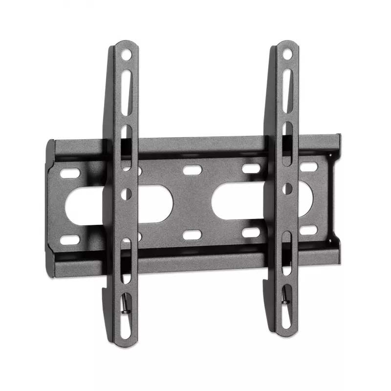 Manhattan Wall Mount for TV & Monitors (Fixed Ultra Slim), For screens 23 inch to 42 inch, VESA compatibility: all between 75x75mm to 200x200mm - check the dimensions of the four mounting holes on back of screen to ensure it fits, Max 45kg, Black, Bracket