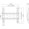 Manhattan Wall Mount for TV & Monitors (Fixed Ultra Slim), For screens 23 inch to 42 inch, VESA compatibility: all between 75x75mm to 200x200mm - check the dimensions of the four mounting holes on back of screen to ensure it fits, Max 45kg, Black, Bracket