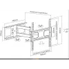 Equip 32 inch-55” Articulating TV Wall Mount Bracket, 200 x 200 mm, 400 x 400 mm, -20 - 10°, -90 - 90°, Steel, Black