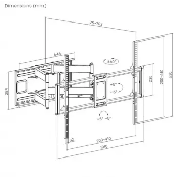 Equip 37 inch-70 inch Articulating TV Wall Bracket