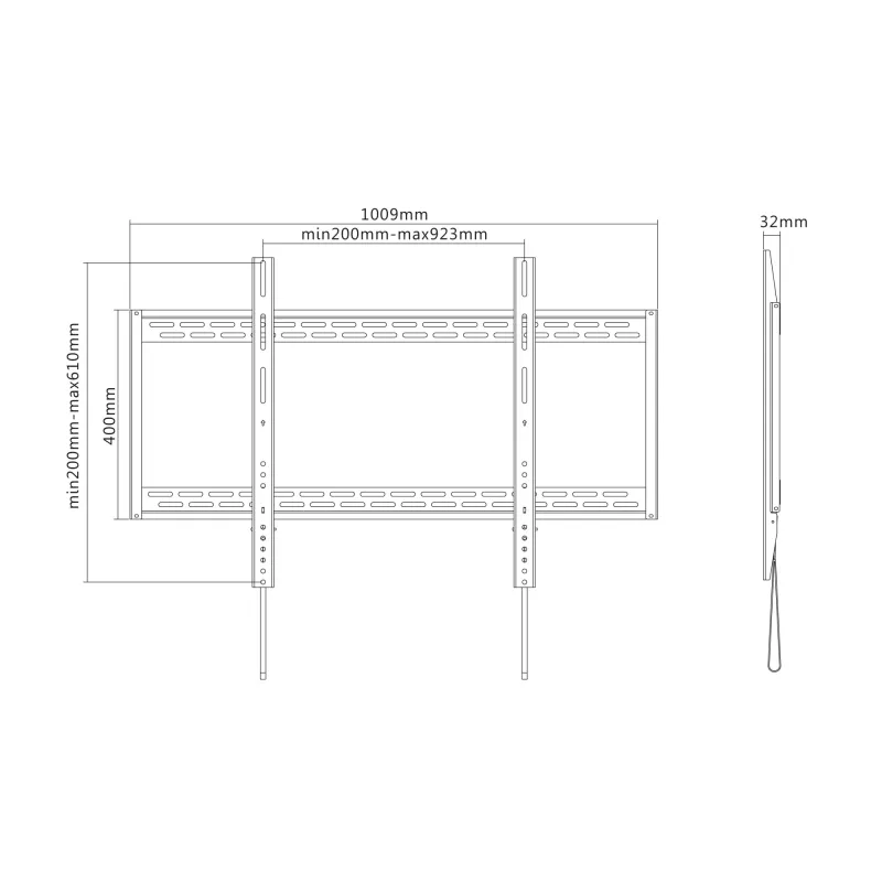Equip 60 inch-100 inch Fixed Curved TV Wall Mount Bracket