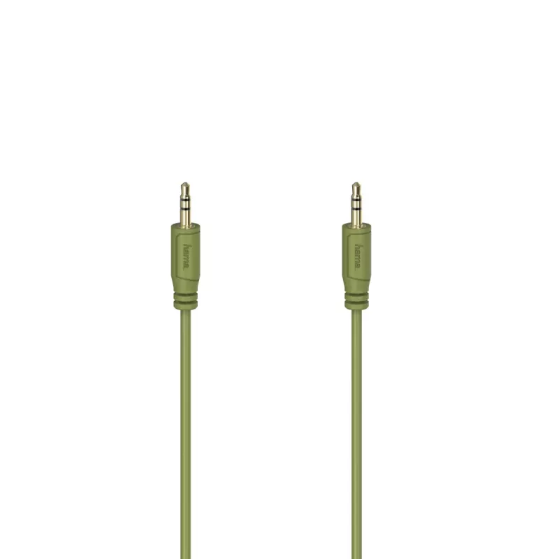 Hama Flexi-Slim audio cable 0.75 m 3.5mm Green Male to Male