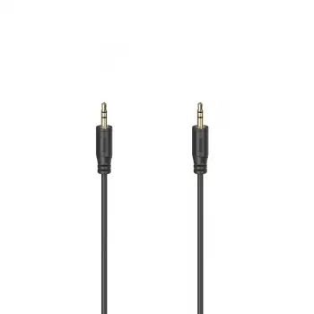 Hama Flexi-Slim audio cable 0.75 m 3.5mm Black Male to Male Gold Plated