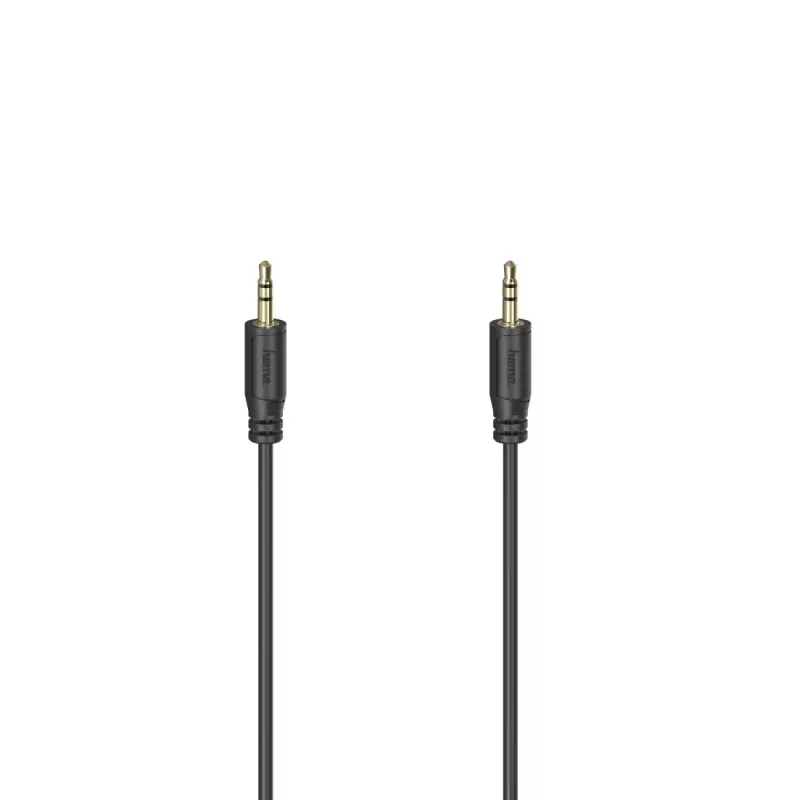 Hama Flexi-Slim audio cable 0.75 m 3.5mm Black Male to Male Gold Plated