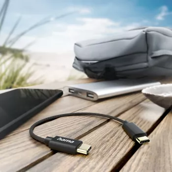 Hama 00201604 USB cable USB 2.0 0.2 m USB C Black