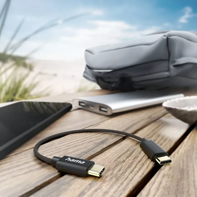 Hama 00201604 USB cable USB 2.0 0.2 m USB C Black