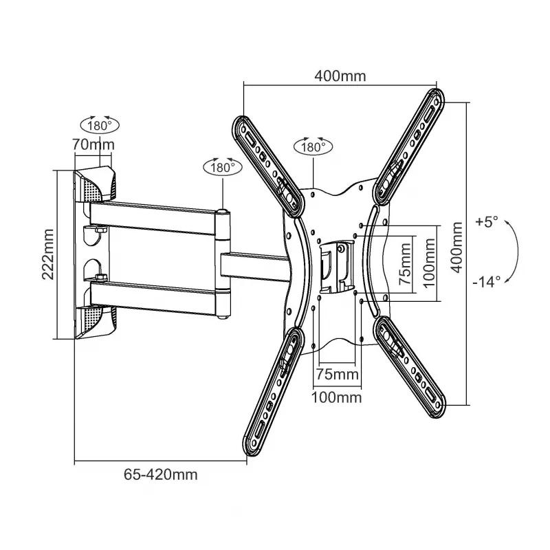 Equip 650407 23 inch-55 inch Articulating TV Wall Mount Bracket