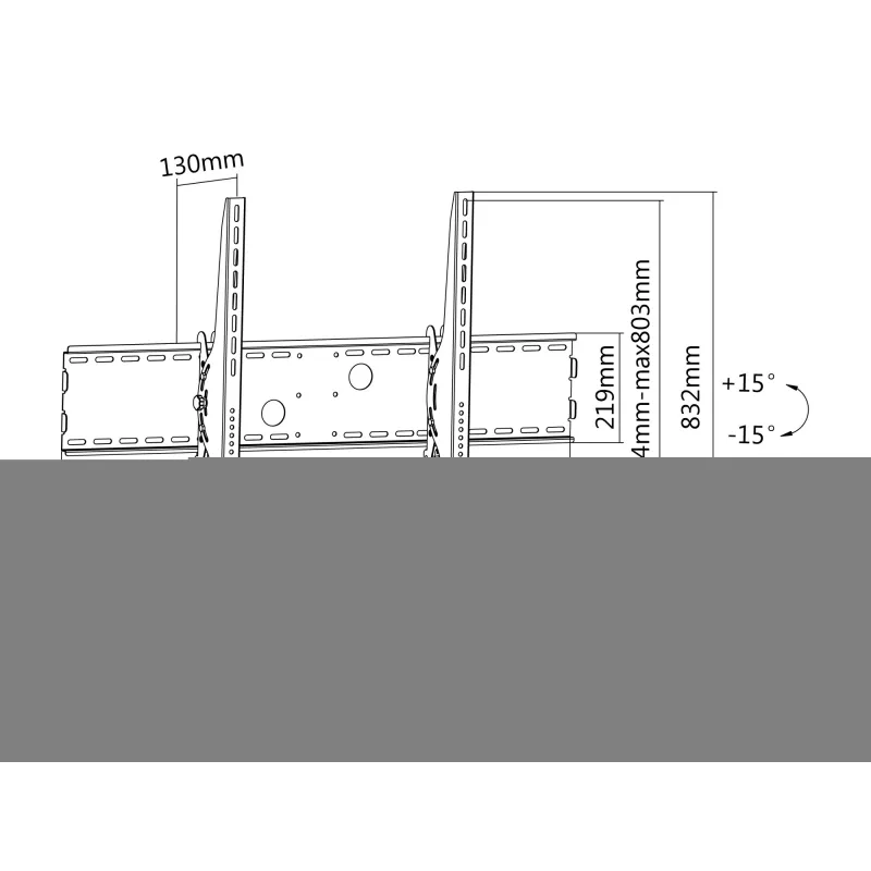 Equip 60 inch-100 inch Tilt Curved TV Wall Mount Bracket