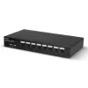 Lindy 8 Port DisplayPort 1.2, USB 2.0 and Audio KVM Switch, 3840 x 2160 pixels, 4K Ultra HD, Rack mounting, 1U, Black