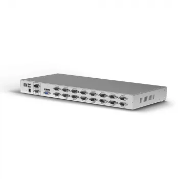 Lindy 16 Port VGA and USB Combo KVM Switch, Rack mounting, Silver