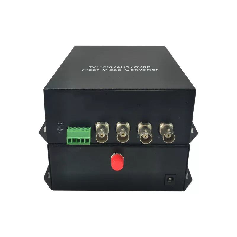 AV transmitter LevelOne 4-Channel BNC over Fiber Optic Extender Kit 20km