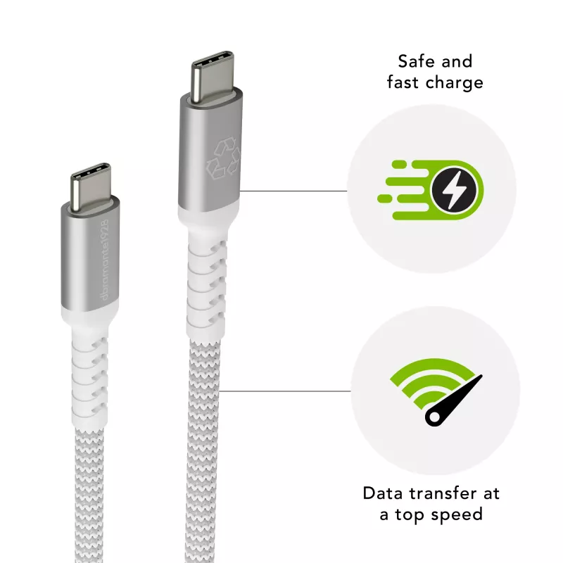 USB-A to Lightning cable d bramante re-charge Pro BRD Cable 1.2 m, white