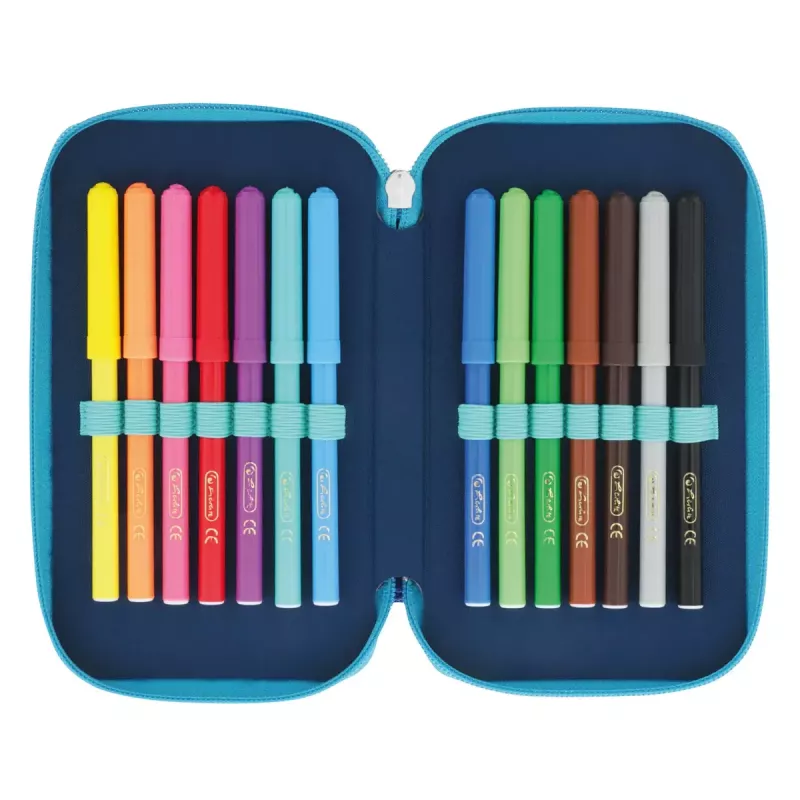 Herlitz TriCase Dip Dye 31 pcs Blue Turquoise Polyester 190x115x70 mm