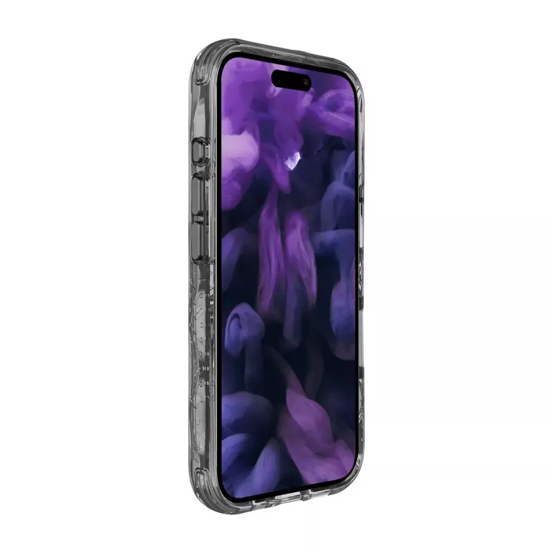 Phone case LAUT CRYSTAL MATTER X for iPhone 16 Pro, transparent/black, PC+TPU, for 6.1 inch screen