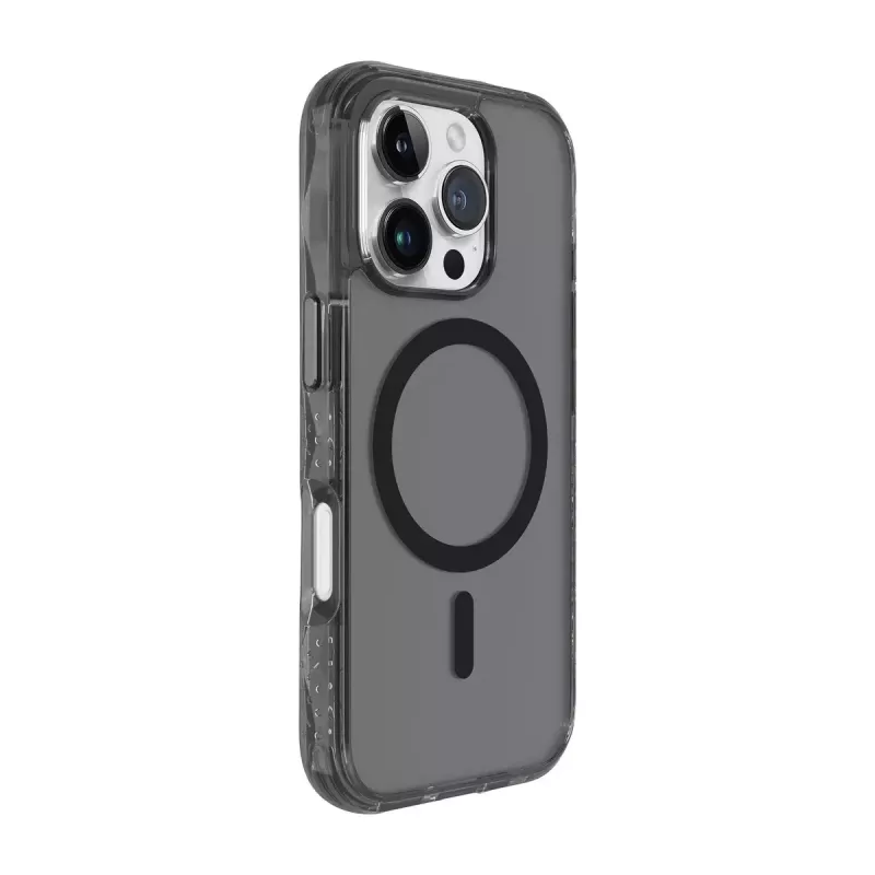 Phone case LAUT CRYSTAL MATTER X for iPhone 16 Pro, transparent/black, PC+TPU, for 6.1 inch screen