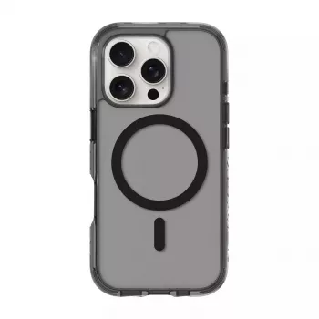 Phone case LAUT CRYSTAL MATTER X for iPhone 16 Pro, transparent/black, PC+TPU, for 6.1 inch screen