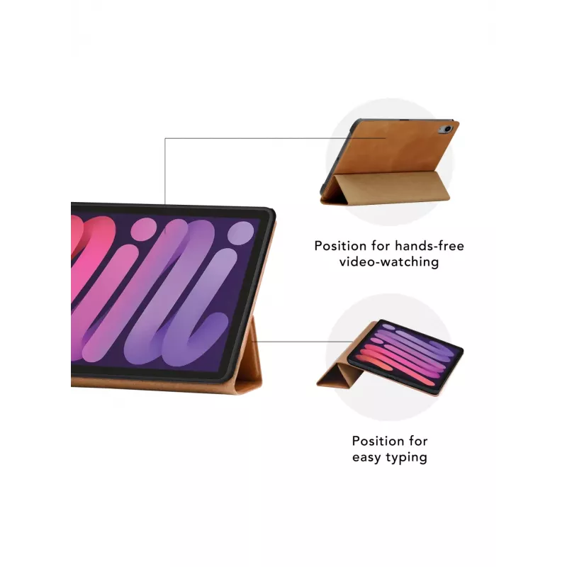 Folio case d bramante for iPad Pro 11 inch (M5 2025 / M4 2024) — full-grain leather, stand mode