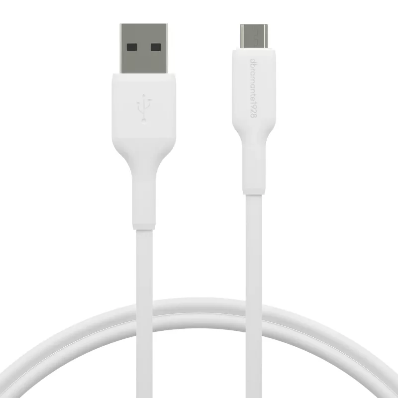 dbramante1928 re-charge - Cable 1m USB-A - Micro USB - W, 1 m, USB A, Micro-USB A, USB 2.0, 0.48 Gbit/s, White