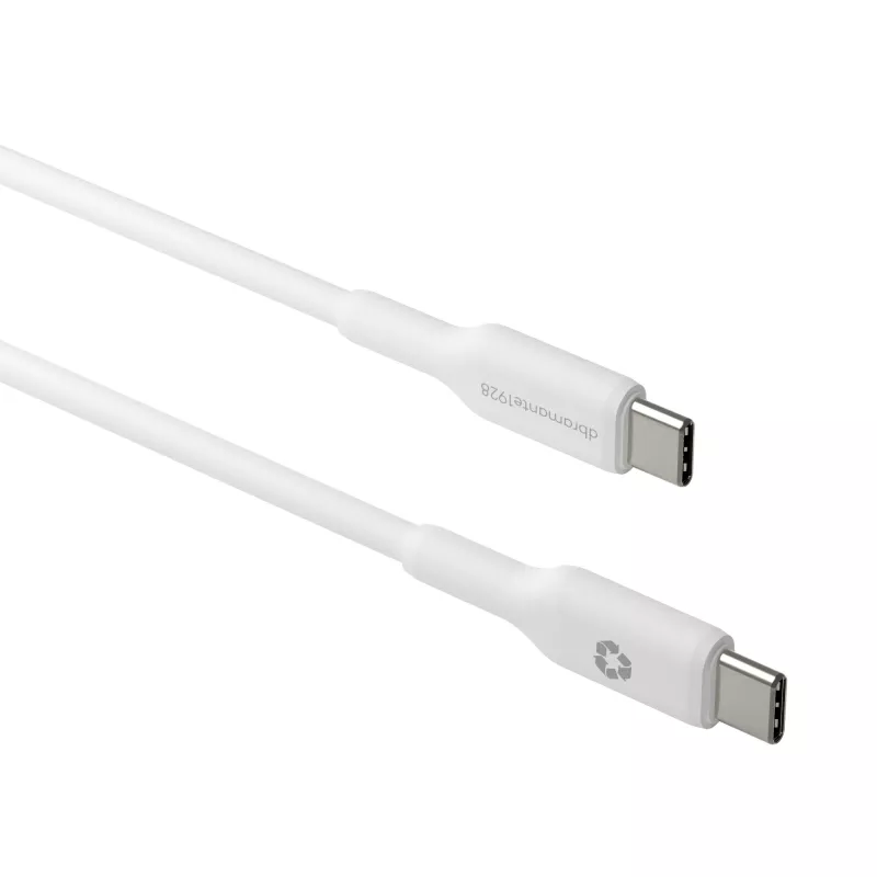 dbramante1928 re-charge - Cable - 2m USB-C to USB-C - W, 2 m, USB C, USB C, USB 2.0, 0.48 Gbit/s, White