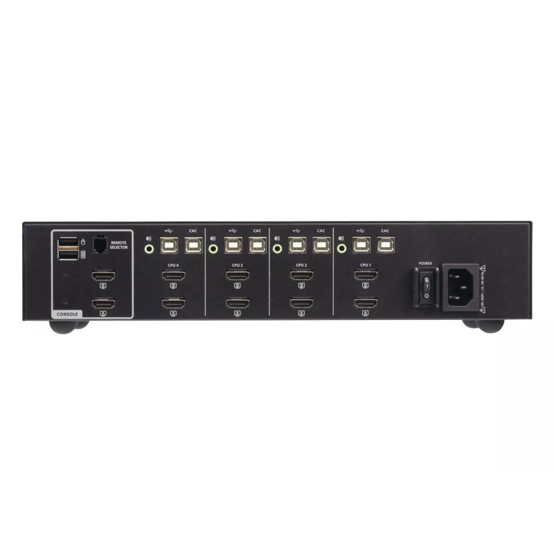 KVM switch ATEN 4-Port USB HDMI Dual Display Secure with CAC (4 computers, 4K UHD 3840×2160)