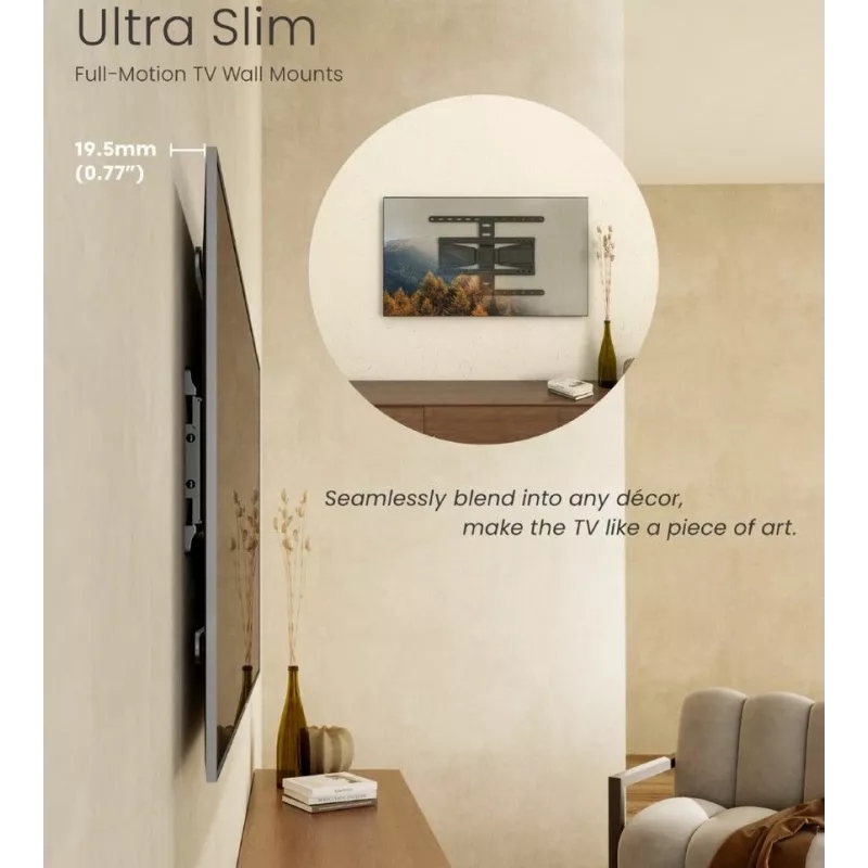 Equip 43 inch-90 inch Ultra-Slim Full Motion TV Wall Mount Bracket