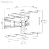 Equip 43 inch-90 inch Ultra-Slim Full Motion TV Wall Mount Bracket