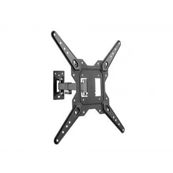 Equip 23 inch-55 inch Full Motion TV Wall Mount Bracket, 100 x 100 mm, 400 x 400 mm, -8 - 5°, -90 - 90°, Stainless steel, Black