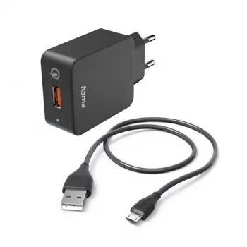 Hama 00201621 mobile device charger Smartphone, Tablet Black AC Fast charging Indoor