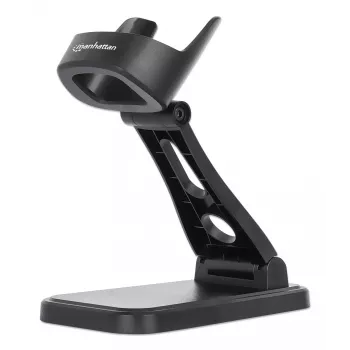 Manhattan Adjustable Barcode Scanner Stand, Height and Angle Adjustable, suitable for barcode scanner products 153997, 154116 and 154185, Black, Lifetime Warranty