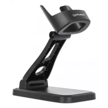 Manhattan Adjustable Barcode Scanner Stand, Height and Angle Adjustable, suitable for barcode scanner products 153997, 154116 and 154185, Black, Lifetime Warranty