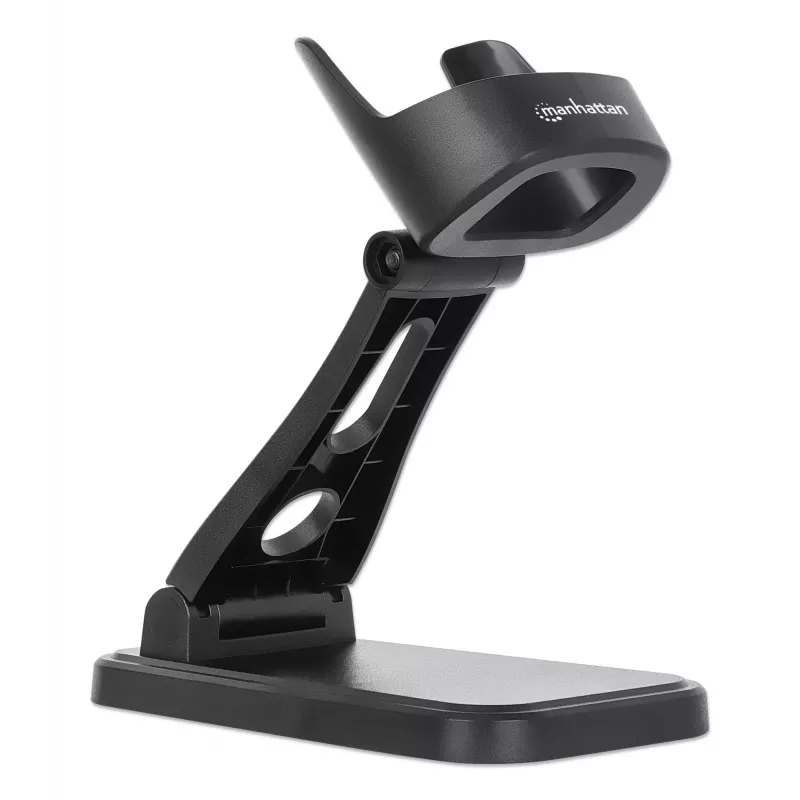 Manhattan Adjustable Barcode Scanner Stand, Height and Angle Adjustable, suitable for barcode scanner products 153997, 154116 and 154185, Black, Lifetime Warranty