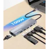 Manhattan USB-C Dock/Hub, Ports (x6): Ethernet, HDMI, USB-A (x3) and USB-C, with Power Delivery (PD) 100W- requires external USB-C charger (not included). USB powered (no external power supply required) when PD is not in use
