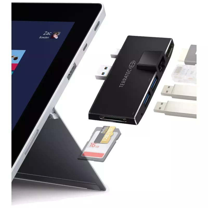 USB Hub Terratec CONNECT Pro2 Wired USB 3.2 Gen 1 Black