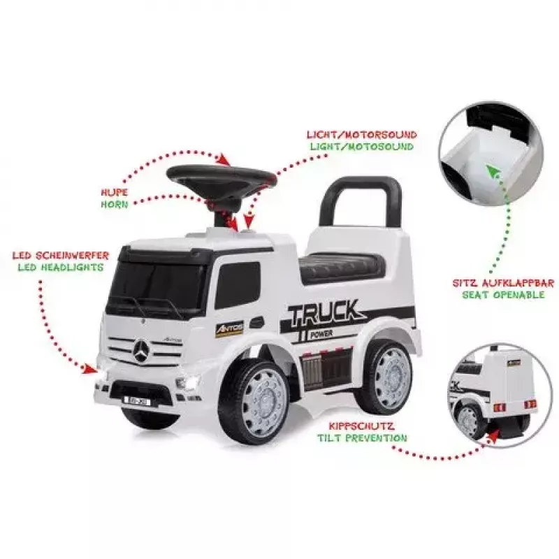 Ride-on truck Jamara Mercedes-Benz Antos 4 wheels light effects