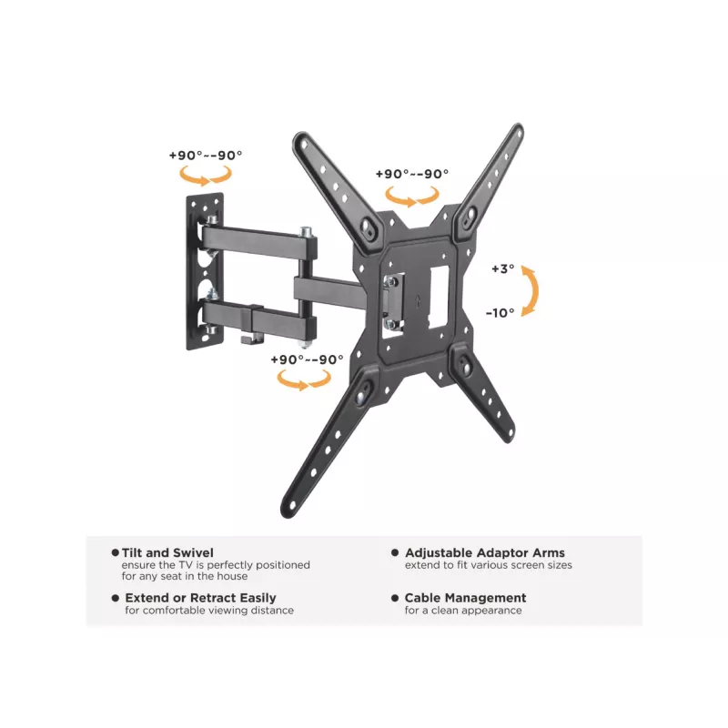 Equip 23 inch-55 inch Full Motion TV Wall Mount Bracket